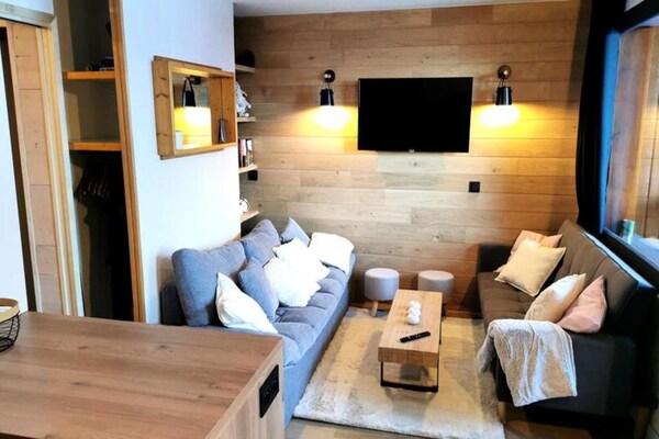 Duplex voor 8 personen aan de piste in Les Avanchers Valmorel - thumbnail 5