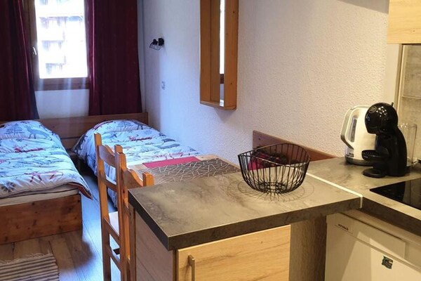 Knus appartement voor 4 personen, 2 minuten van de piste in Les Avanchers Valmorel - thumbnail 6