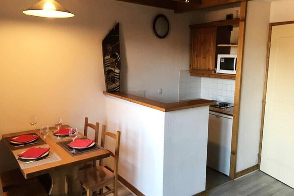 Knus appartement voor 4 op 2 minuten van de piste in Valmorel - thumbnail 4