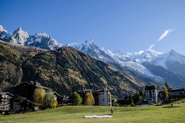 Knus appartement met Mont Blanc uitzicht, 200m van centrum Chamonix - thumbnail 3