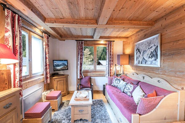Appartement met Mont-Blanc uitzicht op 450m van het centrum van Chamonix - thumbnail 6