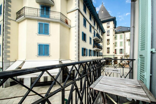 Knus appartement in het hart van Chamonix met balkon en uitzicht op de Mont-Blanc - thumbnail 5