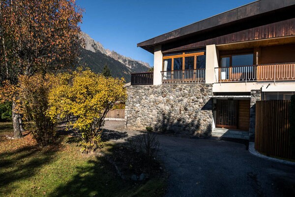 Knus appartement in Chamonix met uitzicht op de Mont-Blanc - thumbnail 3