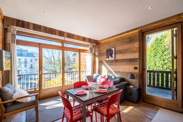 Knus appartement in Chamonix met uitzicht op de Mont-Blanc - thumbnail 6