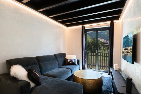 Half-chalet met panoramisch uitzicht in Les Praz, Chamonix – 8 pers. - thumbnail 6