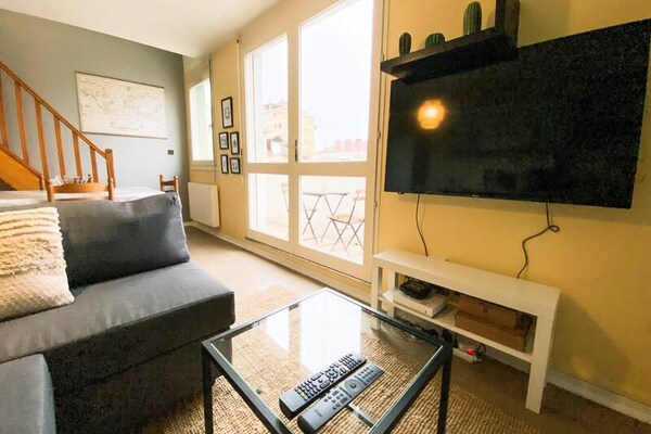 Ruime duplex voor 5 personen met balkon nabij centrum Grenoble - thumbnail 4