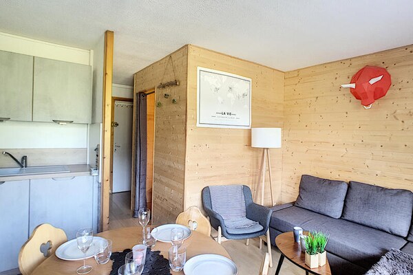 Knus appartement voor 4 personen op 50 meter van de piste in St Jean d'Aulps - thumbnail 4