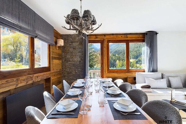 Gerenoveerd chalet-appartement voor 10 personen, 400m van de lift in Courchevel - thumbnail 4
