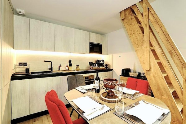 Penthouse in Courchevel Moriond met spabad, houtkachel en uitzicht - thumbnail 3