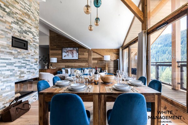 Penthouse voor 8 personen met open haard vlakbij de piste in Courchevel - thumbnail 2