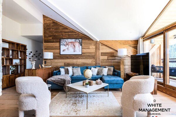 Penthouse voor 8 personen met open haard vlakbij de piste in Courchevel - thumbnail 3