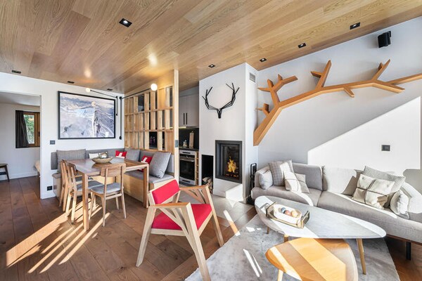 Ruim triplexappartement 111m², 4 suites, direct aan de piste in Courchevel 1850 - thumbnail 6