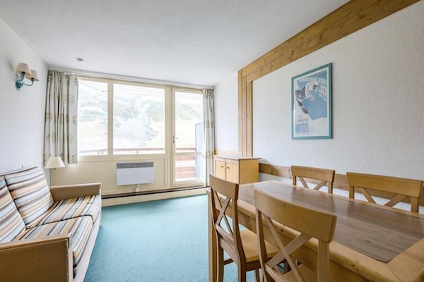 Knusse studio voor 4 personen met balkon op 1 km van centrum La Mongie - thumbnail 1