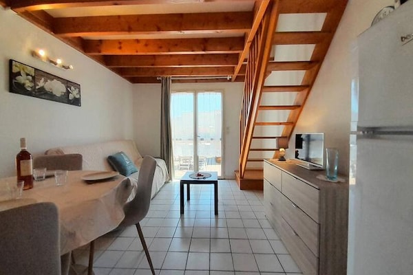Knus appartement in Carnac met tuin, op 200m van strand Men Du - thumbnail 5