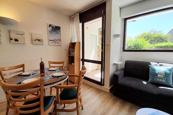 Knusse studio voor 4 bij Grande Plage, Carnac - Zwembad & Dichtbij Zee - thumbnail 2