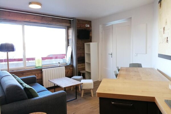 Licht appartement op de begane grond, 150m van de piste in Uvernet Fours - thumbnail 2