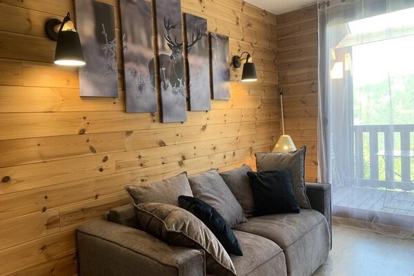 Knusse studio in Uvernet-Fours, 80m van de stoeltjeslift Molanes - thumbnail 1