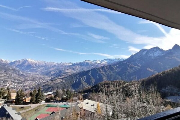 Studio met balkon en uitzicht op de Ubaye-vallei, 50m van de piste - thumbnail 6