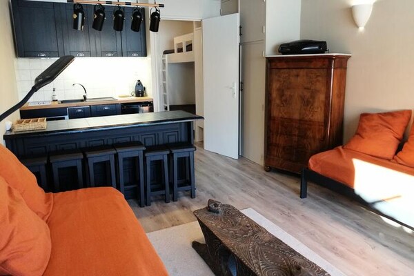 Zonnig studio-appartement op 450m van de piste in Pra-Loup 1600 - thumbnail 2