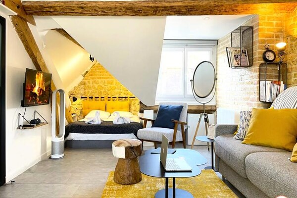 Stijlvolle loft met zeezicht op 50m van het strand en casino van Trouville - thumbnail 2
