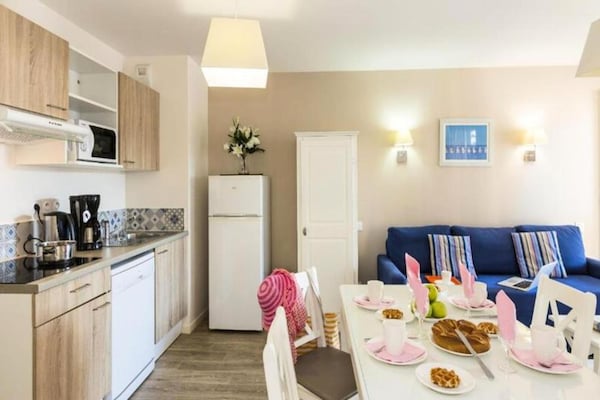 Knus appartement voor 6 bij het strand van Pornichet, met zwembad - thumbnail 6