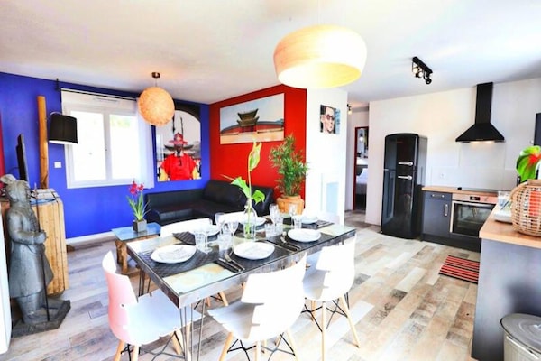 Koreaans thema-appartement met privéspa bij bos en strand in Notre-Dame-de-Monts - thumbnail 4