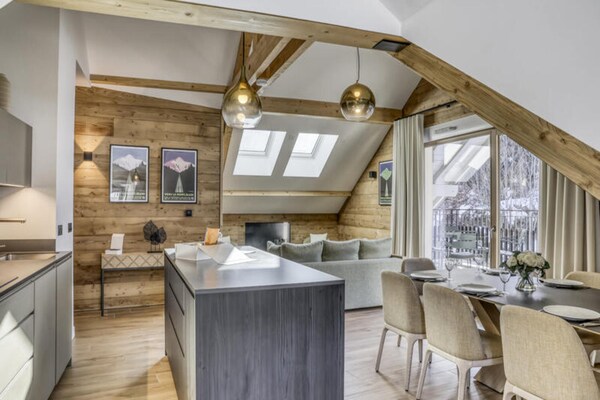 Modern appartement 6p in Saint-Gervais-les-Bains met balkon en bergzicht - thumbnail 2