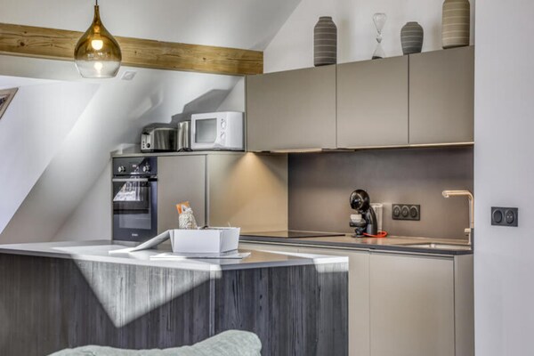 Modern appartement 6p in Saint-Gervais-les-Bains met balkon en bergzicht - thumbnail 4
