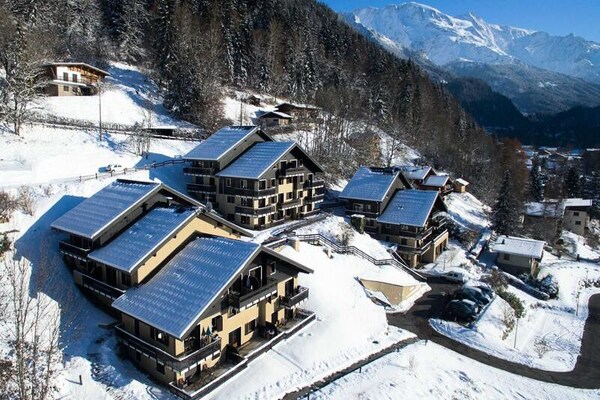 Knus appartement voor 4 met zwembad, dichtbij de piste in Saint-Gervais - thumbnail 3