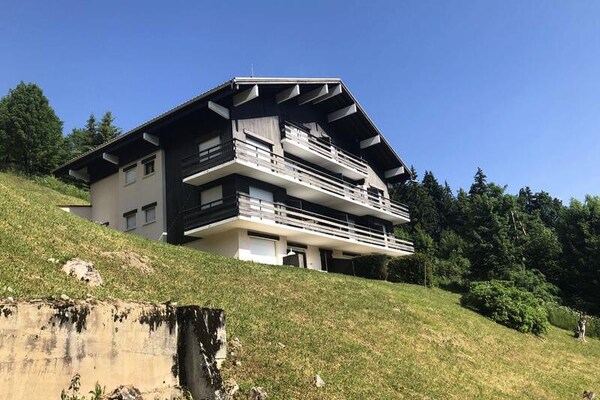 Knus appartement op de berg met vrij uitzicht op de Mont-Blanc - thumbnail 1