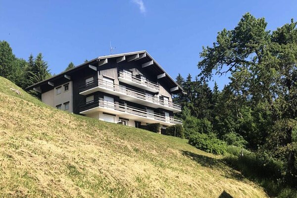 Knus appartement op de berg met vrij uitzicht op de Mont-Blanc - thumbnail 2