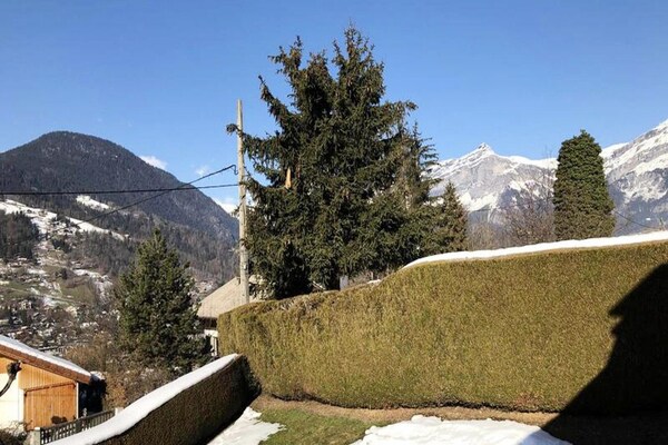 Knus mezzanine-appartement nabij St. Gervais met uitzicht op de Mont Blanc - thumbnail 6