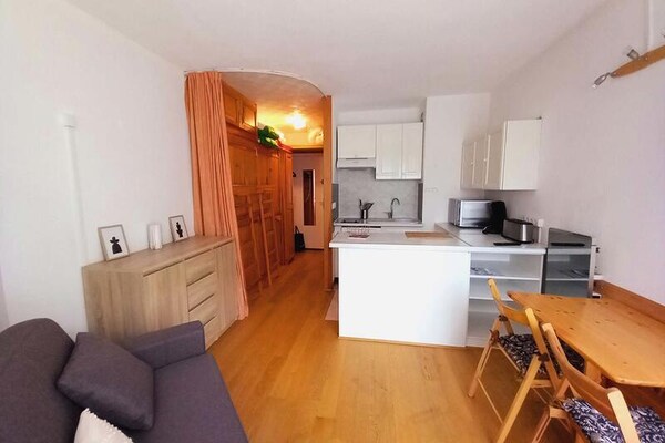Compact studio-appartement op 350m van centrum Barèges, vlakbij skibus - thumbnail 5