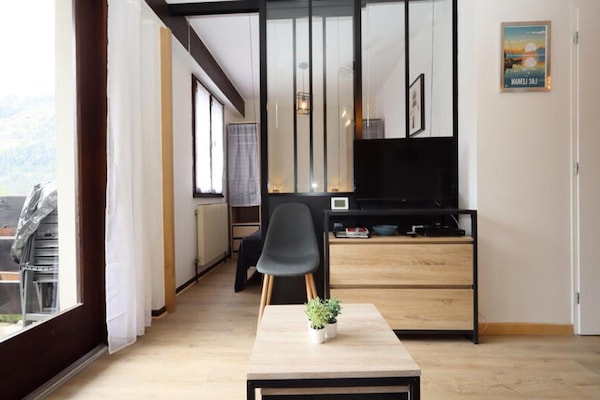 Knusse studio in Les Houches, 300m van de Bellevue-kabelbaan - thumbnail 1