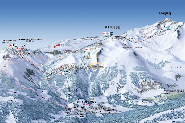 Ruim duplexappartement voor 10 personen, direct aan de piste in Champagny-en-Vanoise - thumbnail 1