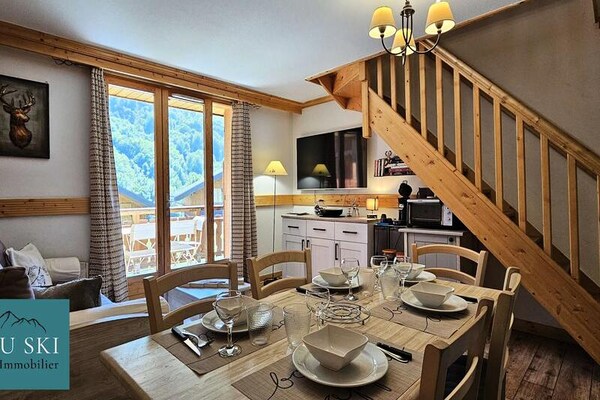 Duplex-appartement voor 5 personen in skigebied Les Sybelles met balkon - thumbnail 1
