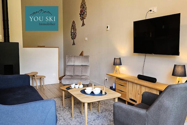 Ruim triplex chalet voor 8 personen, op loopafstand van de pistes in Saint Sorlin - thumbnail 4