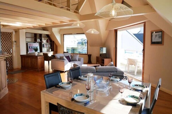 Duplexappartement met panoramisch uitzicht op de haven van Étel - thumbnail 2