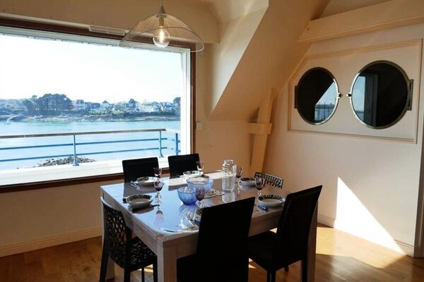 Duplexappartement met panoramisch uitzicht op de haven van Étel - thumbnail 4