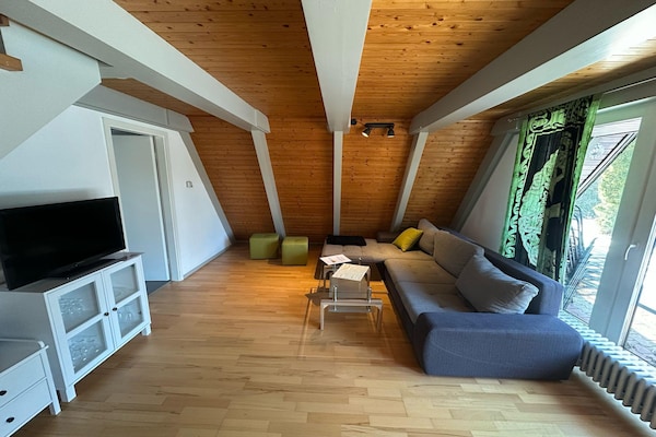 Knusse houten bungalow voor 6 in het Odenwald, Waldbrunn - thumbnail 5