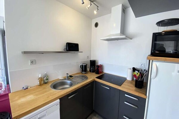 Knus appartement op de begane grond in Perros-Guirec, vlakbij zee - thumbnail 4