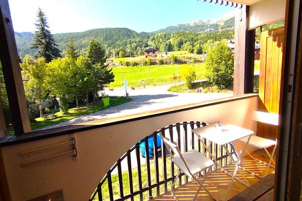 Knusse studio voor 4 personen met balkon op het zuiden in Puy Saint Vincent - thumbnail 1