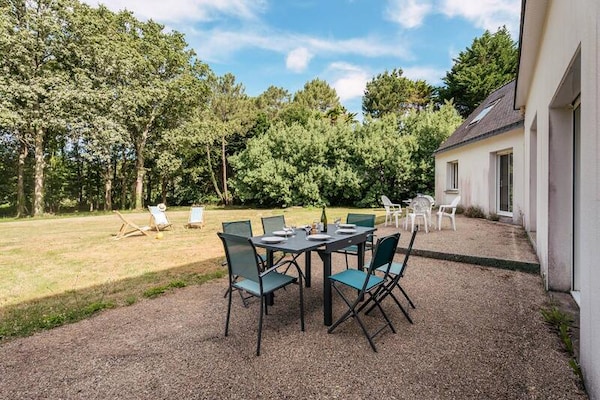 Ruime villa voor 8 personen met grote tuin in Crac'h, op 6 km van het strand - thumbnail 1