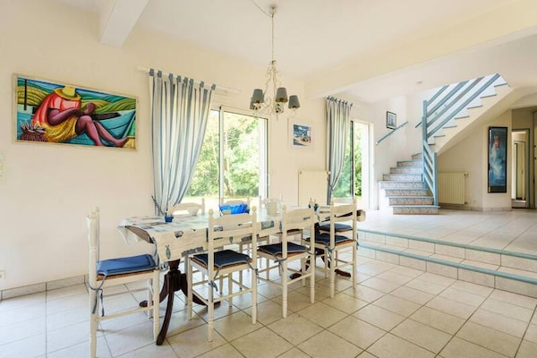 Ruime villa voor 8 personen met grote tuin in Crac'h, op 6 km van het strand - thumbnail 6