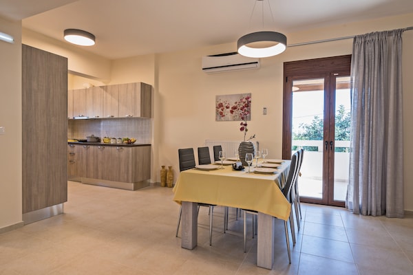 Lichtrijke villa met privézwembad op 3 km van strand en Rethymnon - thumbnail 5
