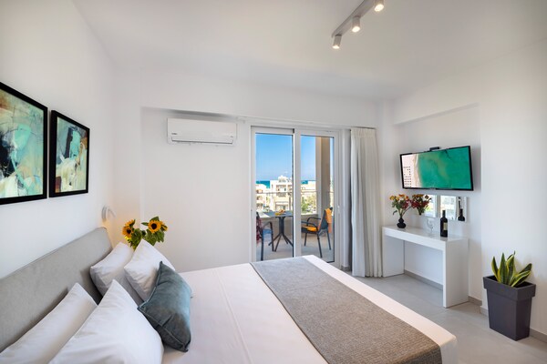 Moderne studio met zeezicht op 300 meter van het strand van Rethymno - thumbnail 3