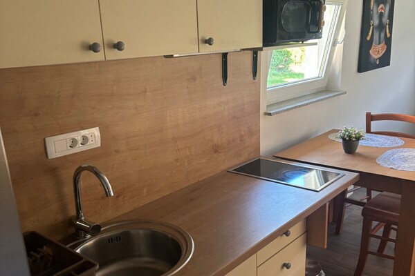 Knus studio-appartement in Žirovnica met uitzicht op de groene tuin - thumbnail 2