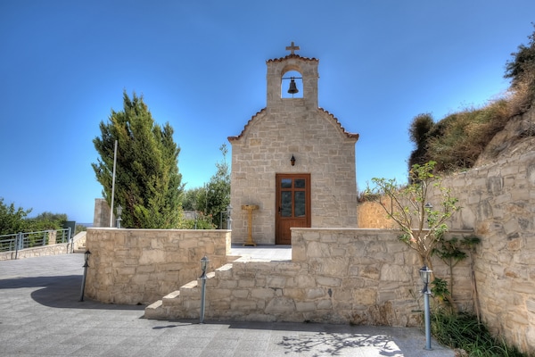 Luxe villa met privézwembad nabij Rethymnon, 4 km van strand - thumbnail 1