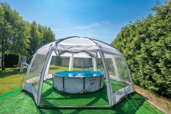 Vrijstaand vakantiehuis voor 5 pers. met tuin, BBQ & zwembad nabij Darłowo - thumbnail 2