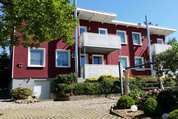Romantisch appartement aan de Plauer See met balkon en open haard - thumbnail 2